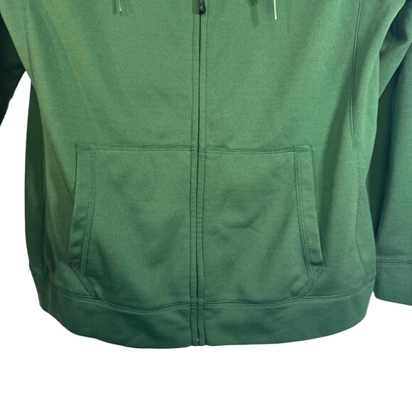 Clique Green Size Medium Full-Zip Hoodie Polyester Blend Lightweight & Cozy - Picture 3 of 6